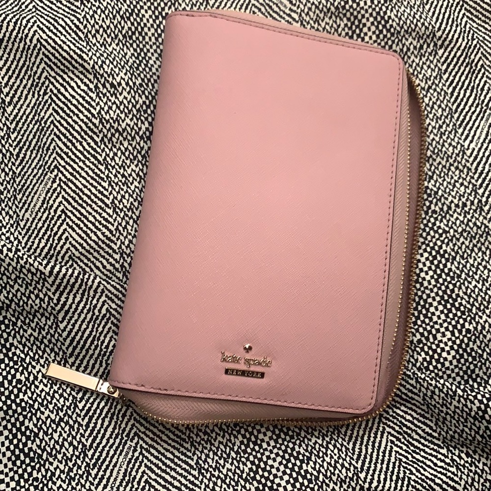 Kate Spade pink leather Cameron street agenda